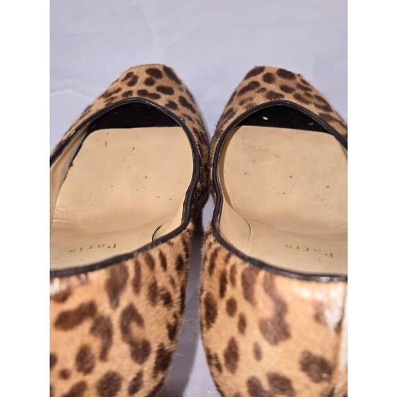 Christian Louboutin Women's Size 38.5 Leopard Calf Hair Platform Peep Heel - Picture 3 of 11